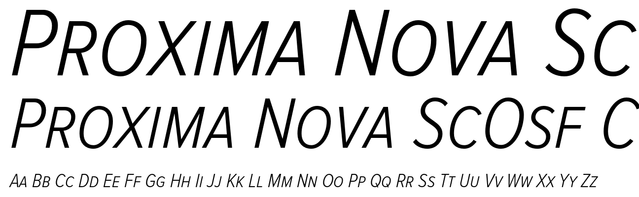 Proxima Nova ScOsf Condensed Light Italic