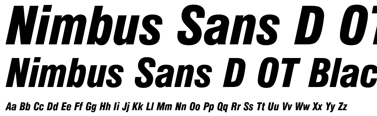 Nimbus Sans D OT Black Condensed Italic