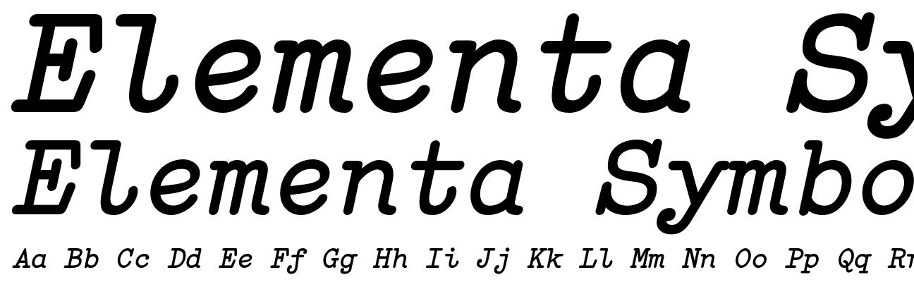Elementa Symbol Bold Italic