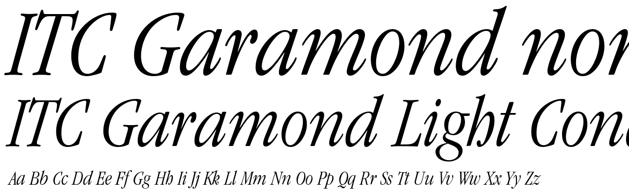 ITC Garamond Light Condensed Italic