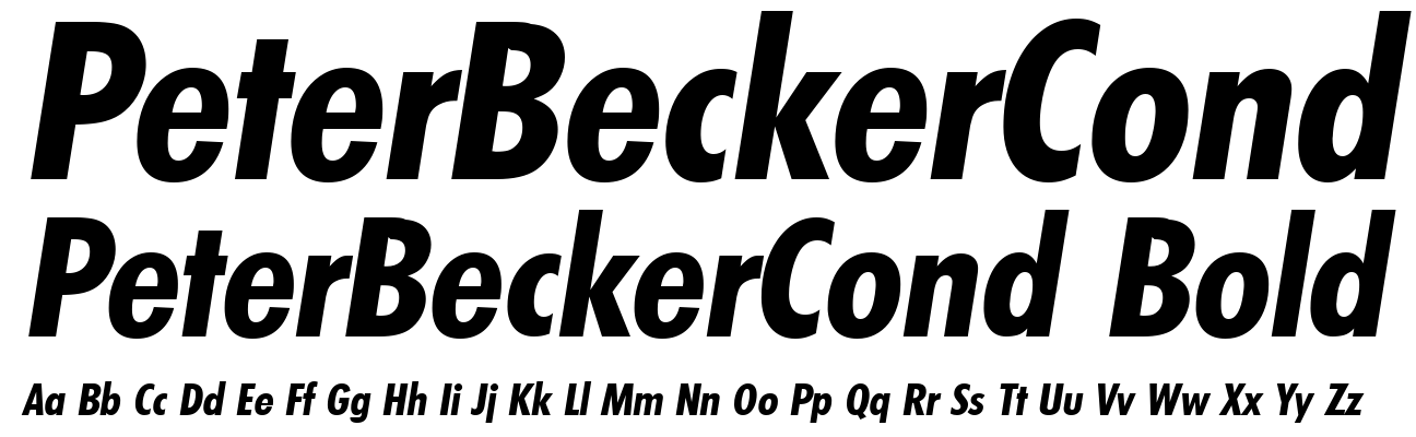 PeterBeckerCond Bold Italic