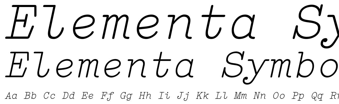 Elementa Symbol Italic