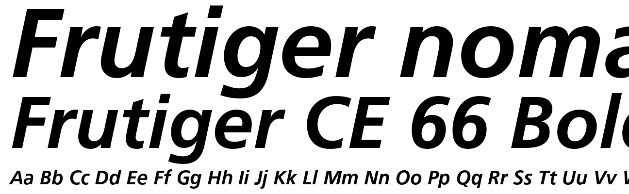 Frutiger CE 66 Bold Italic