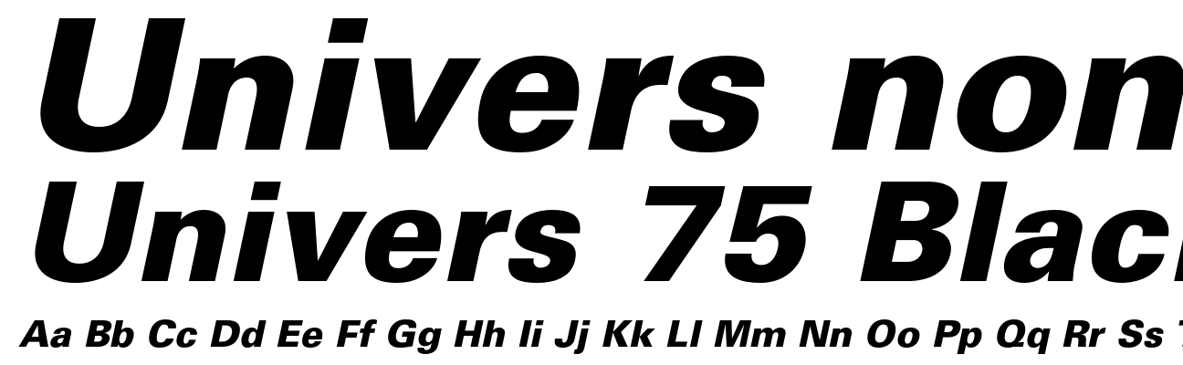 Univers 75 Black Oblique