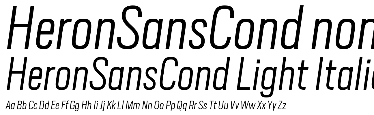 HeronSansCond Light Italic