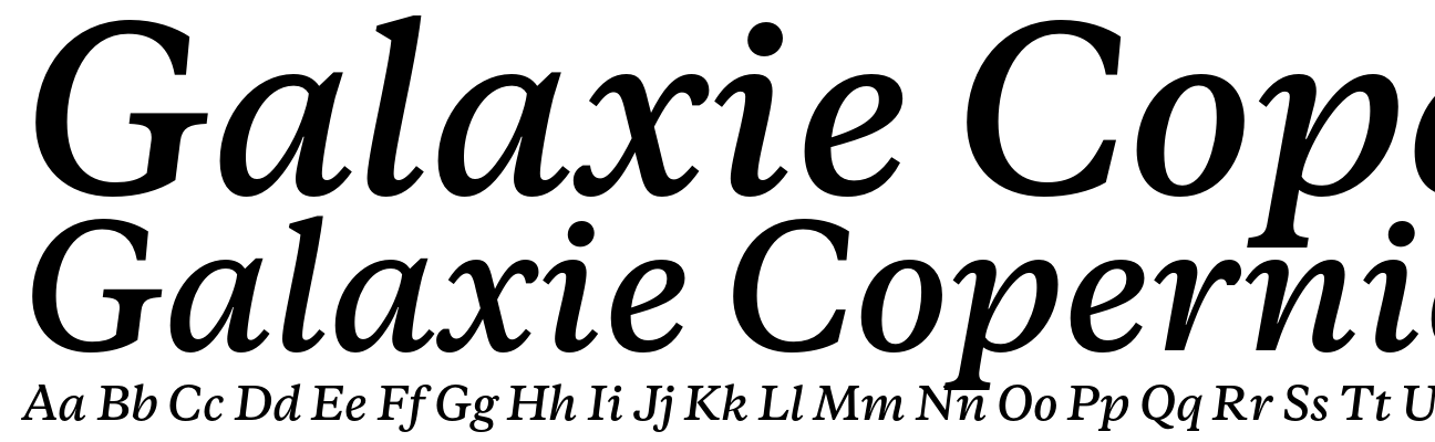 Galaxie Copernicus Semibold Italic