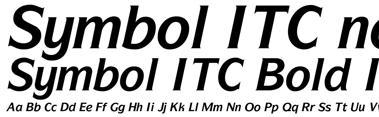 Symbol ITC Bold Italic