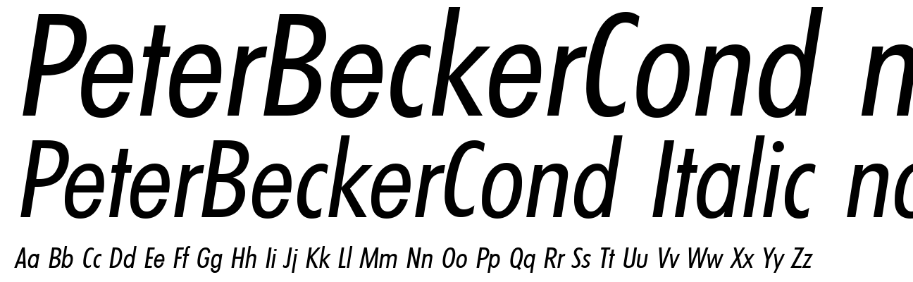 PeterBeckerCond Italic