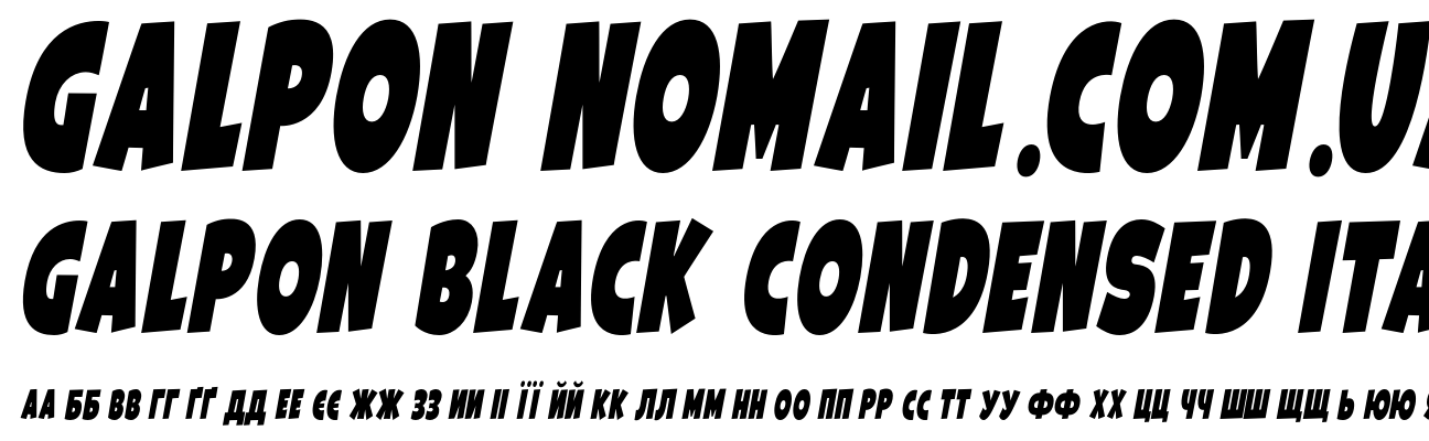 Galpon Black Condensed Italic