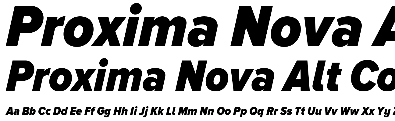 Proxima Nova Alt Condensed Black Italic
