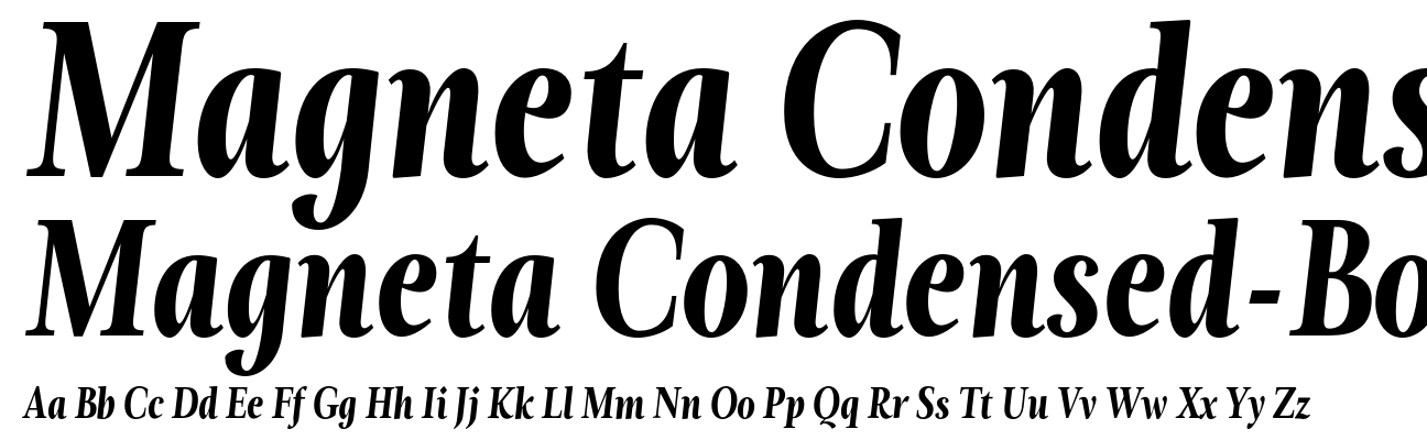 Magneta Condensed-Bold Italic