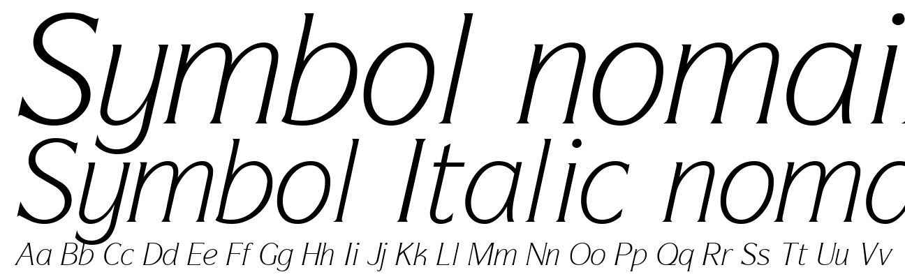 Symbol Italic