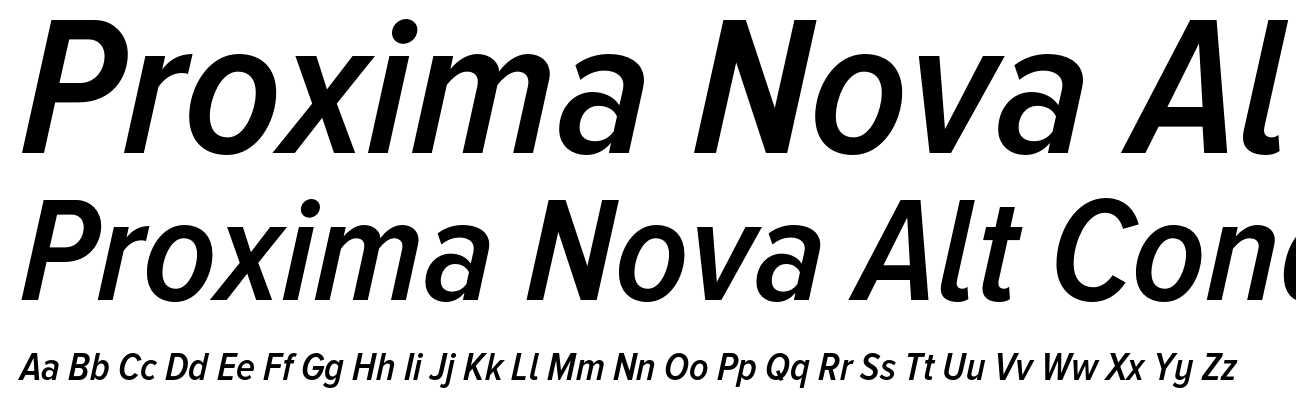 Proxima Nova Alt Condensed Semibold Italic