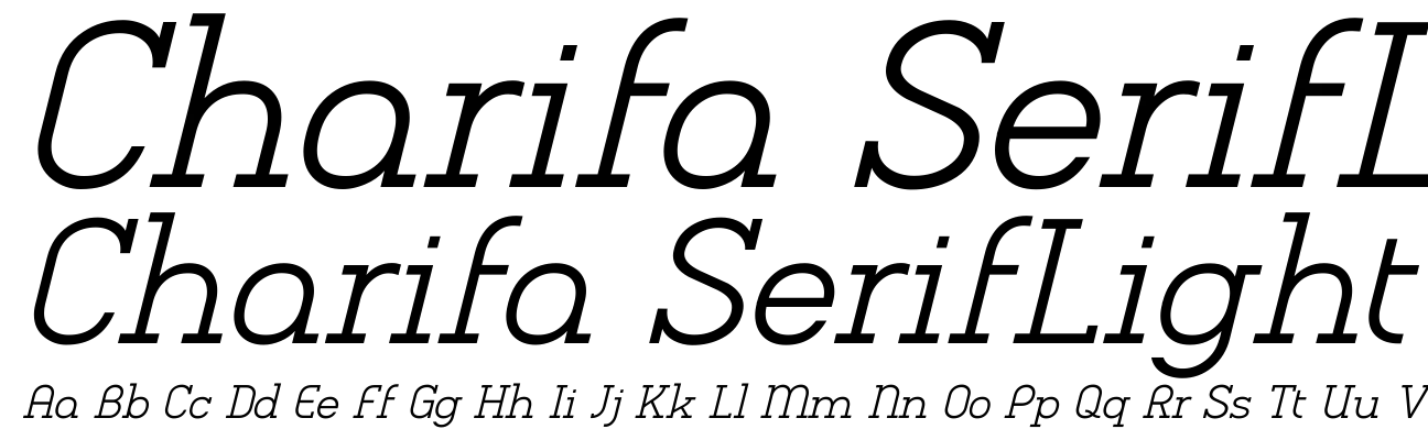 Charifa SerifLight Oblique