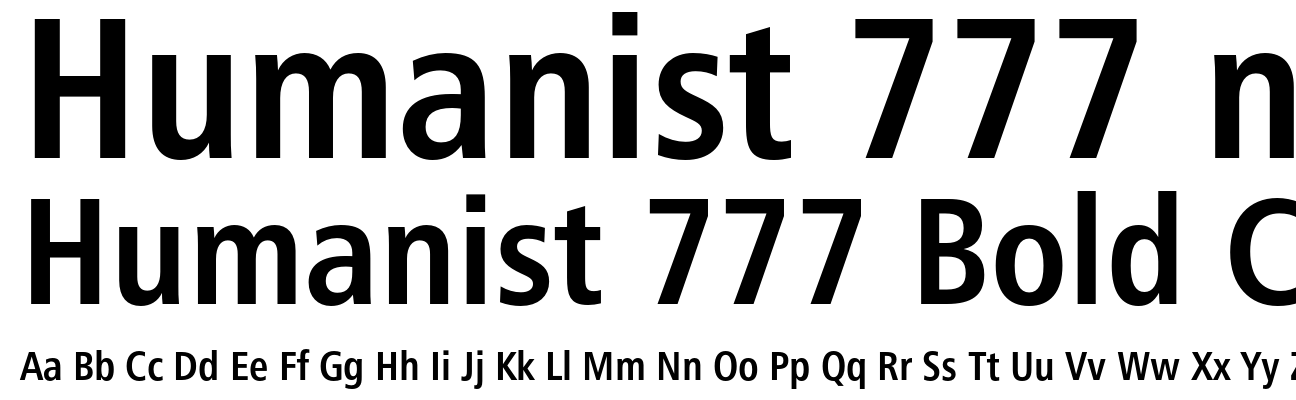 Humanist 777 Bold Condensed