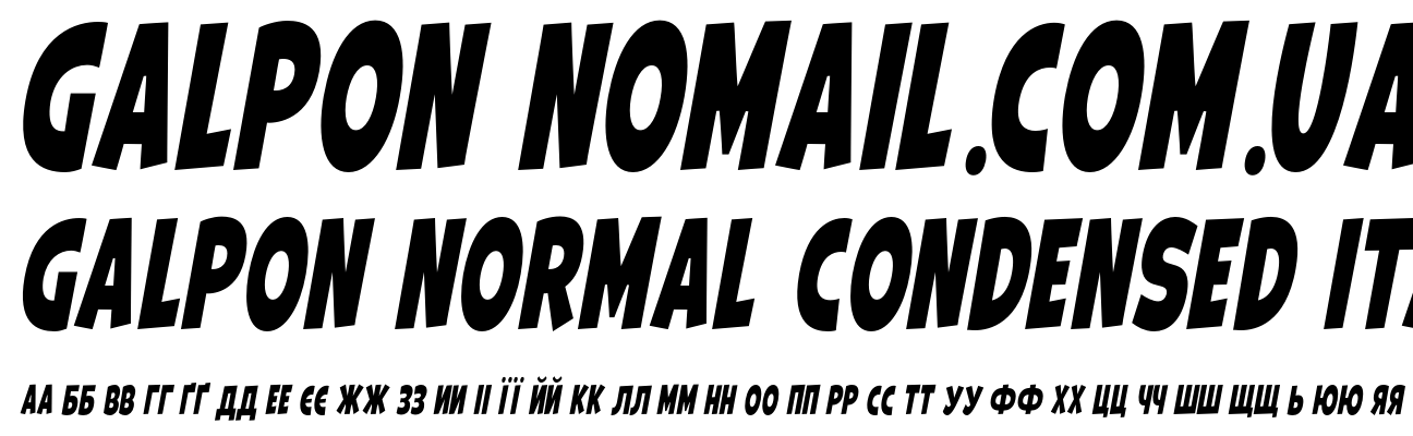 Galpon Normal Condensed Italic