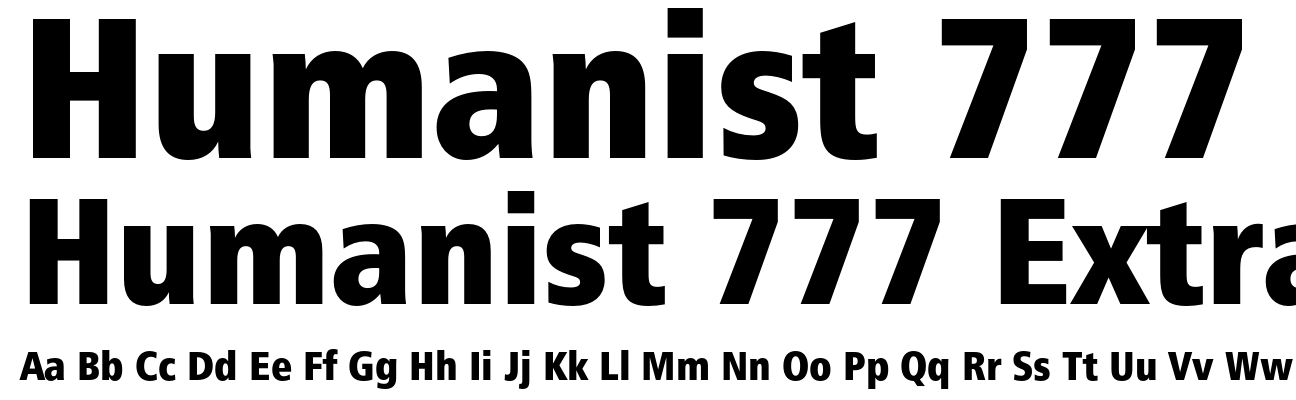 Humanist 777 Extra Black Condensed