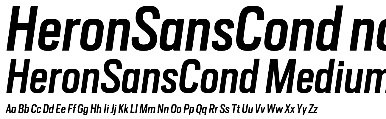 HeronSansCond Medium Italic