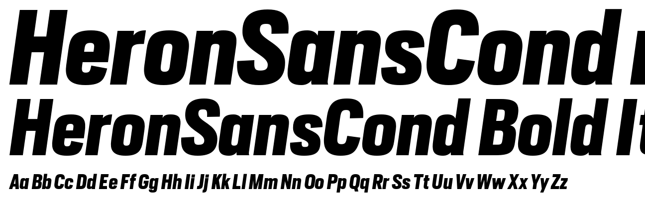 HeronSansCond Bold Italic