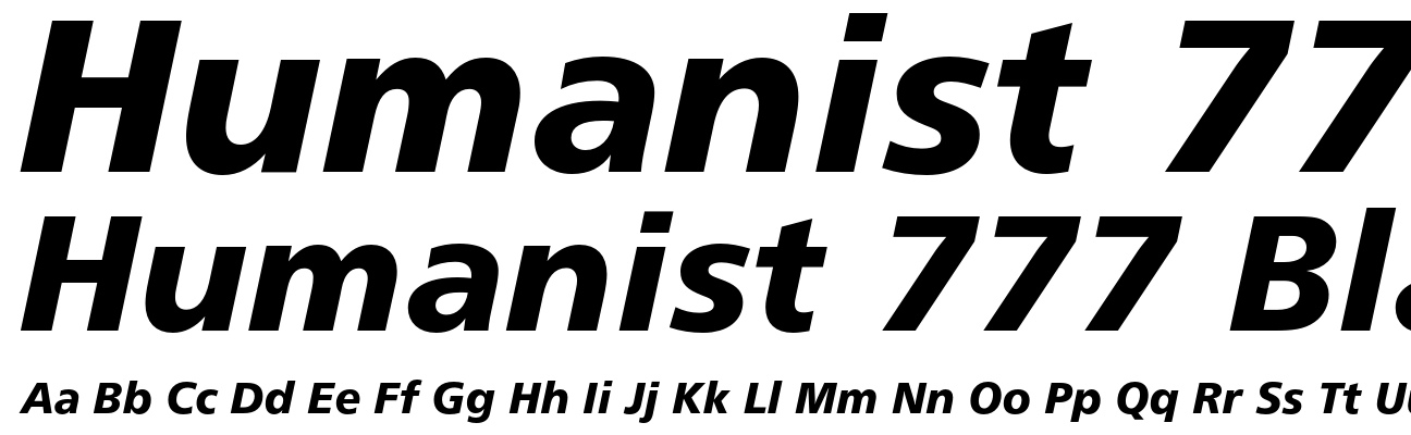 Humanist 777 Black Italic
