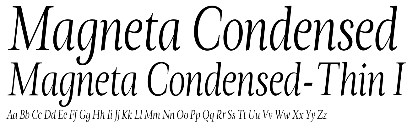 Magneta Condensed-Thin Italic