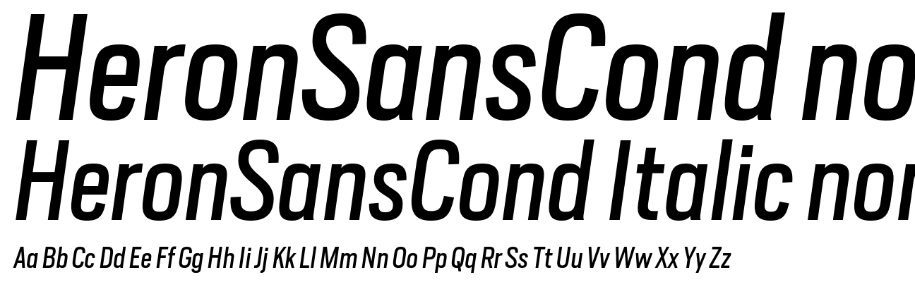 HeronSansCond Italic