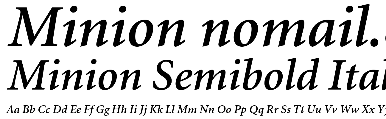 Minion Semibold Italic