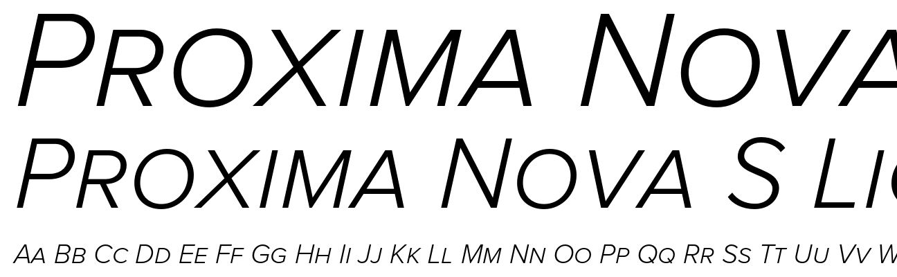 Proxima Nova S Light Italic