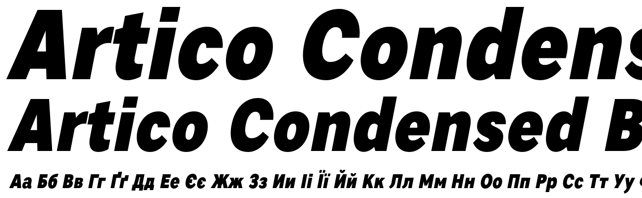 Artico Condensed Black Italic