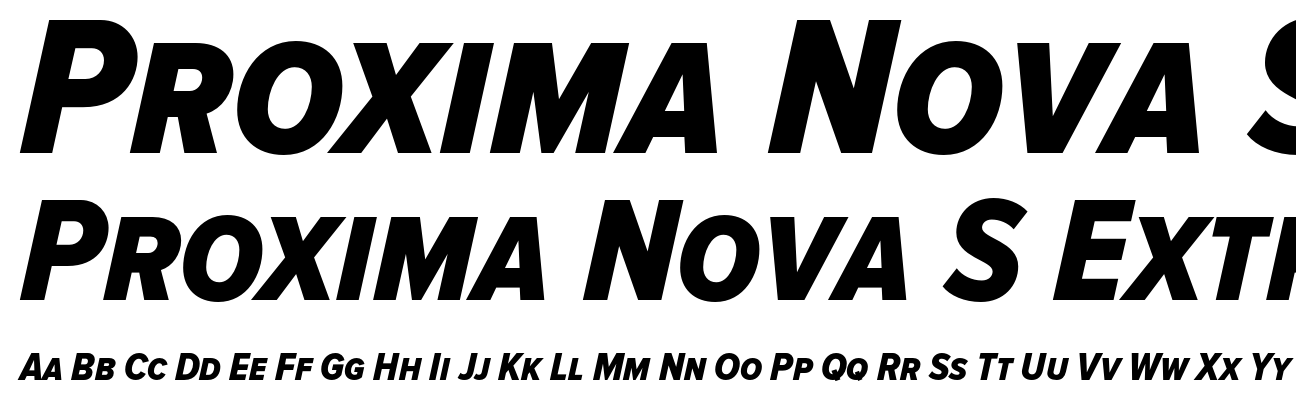 Proxima Nova S ExtraBold Condensed Italic