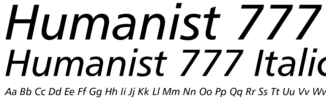 Humanist 777 Italic