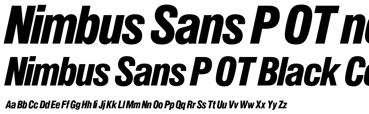 Nimbus Sans P OT Black Condensed Italic