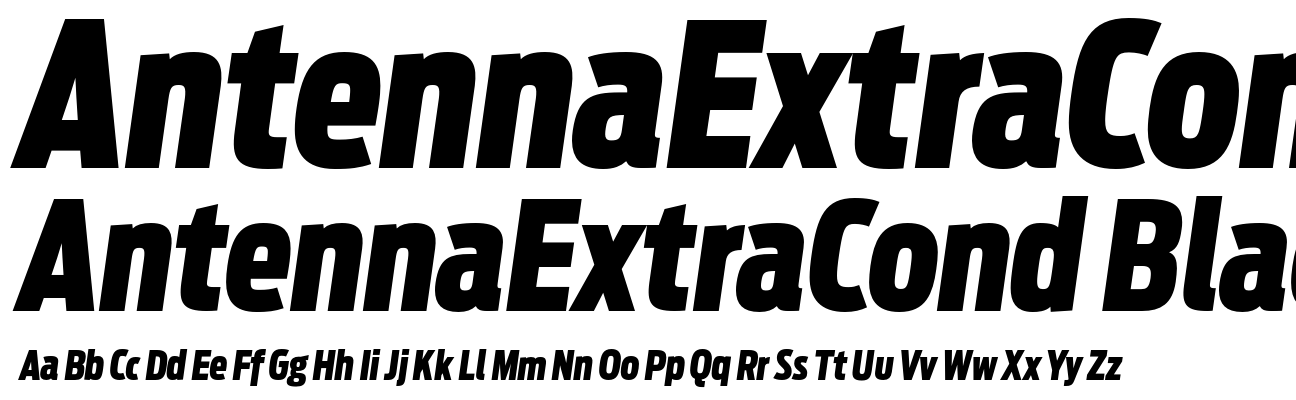 AntennaExtraCond Black Italic