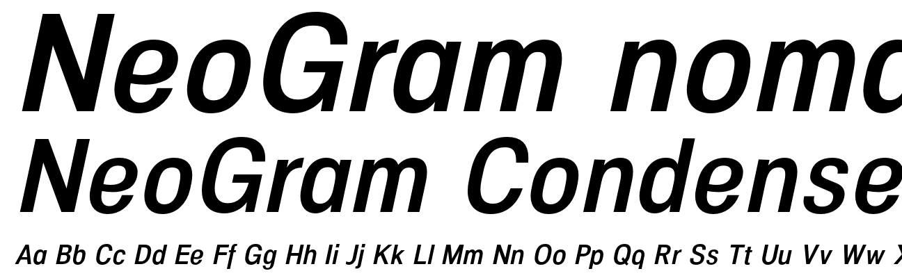 NeoGram Condensed DemiBold Italic
