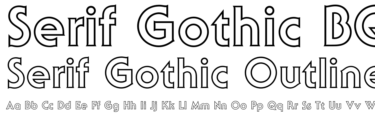 Serif Gothic Outline