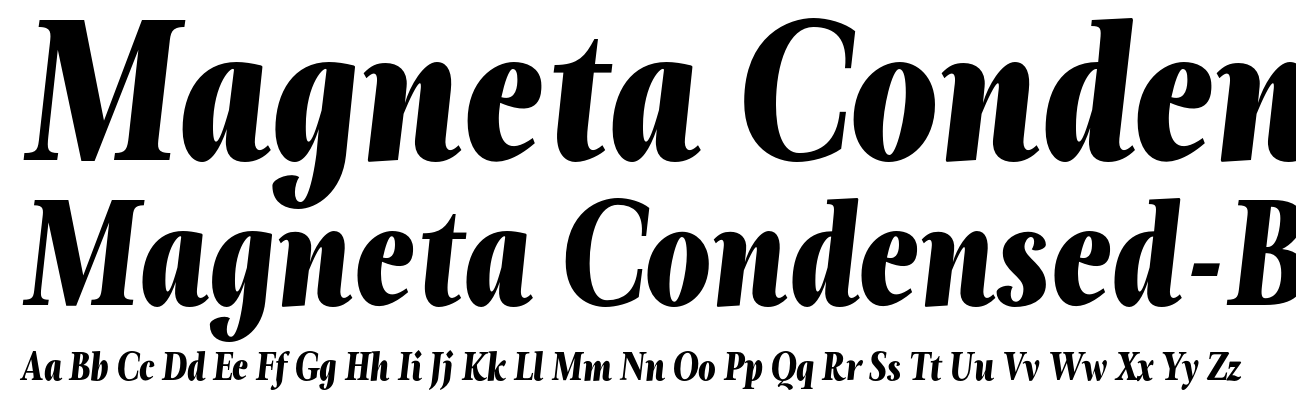 Magneta Condensed-Black Italic