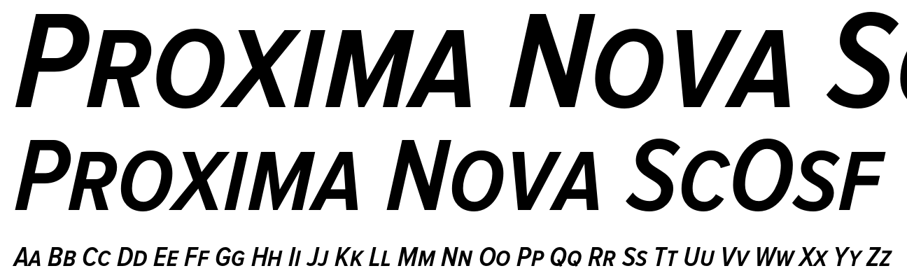 Proxima Nova ScOsf Condensed Semibold Italic