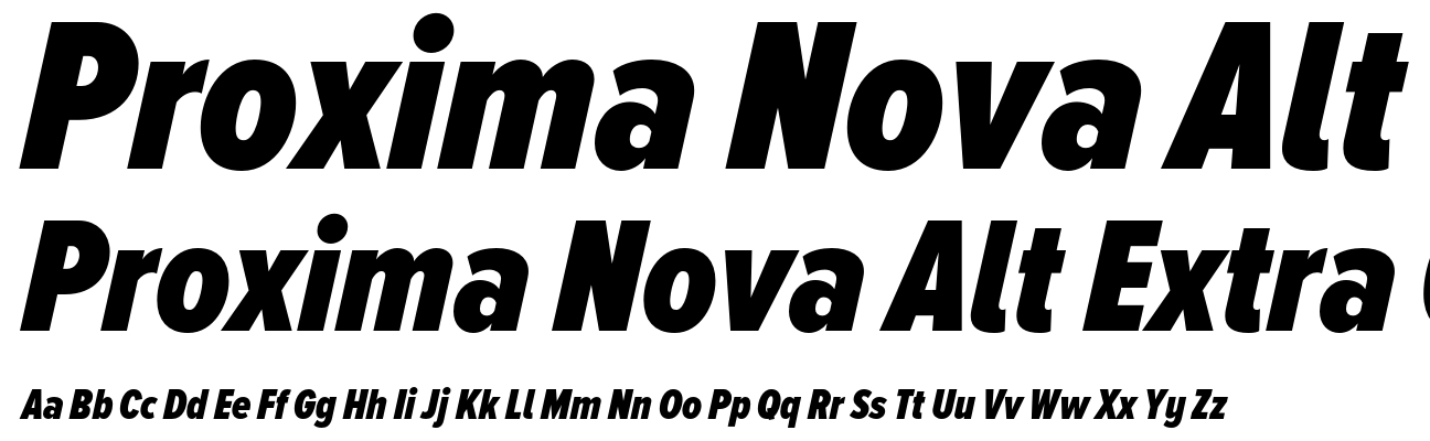Proxima Nova Alt Extra Condensed Black Italic