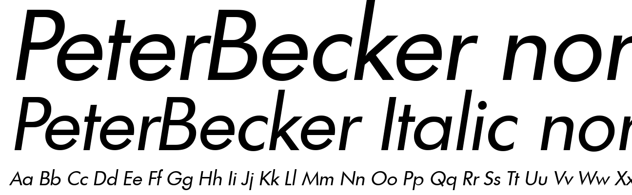 PeterBecker Italic