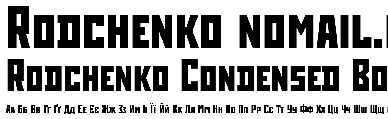 Rodchenko Condensed Bold
