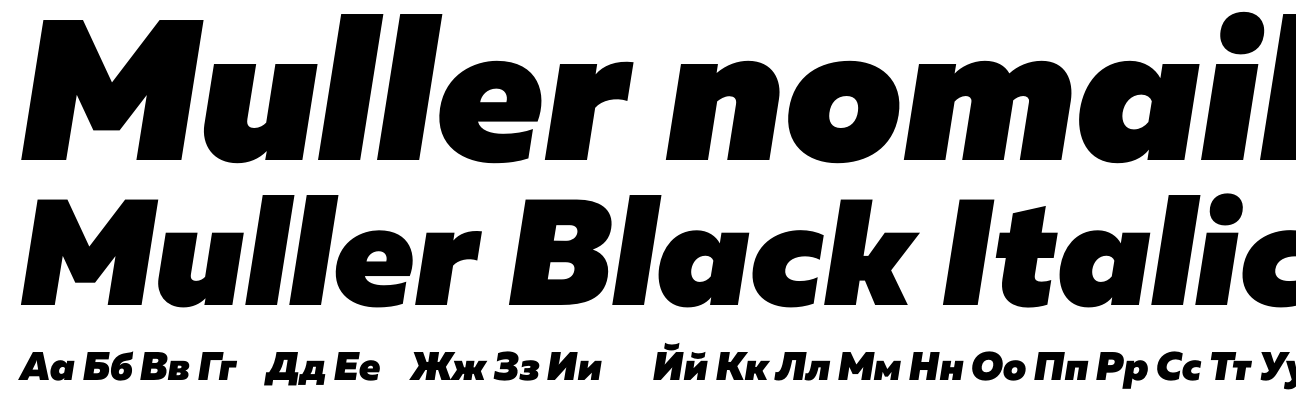 Muller Black Italic