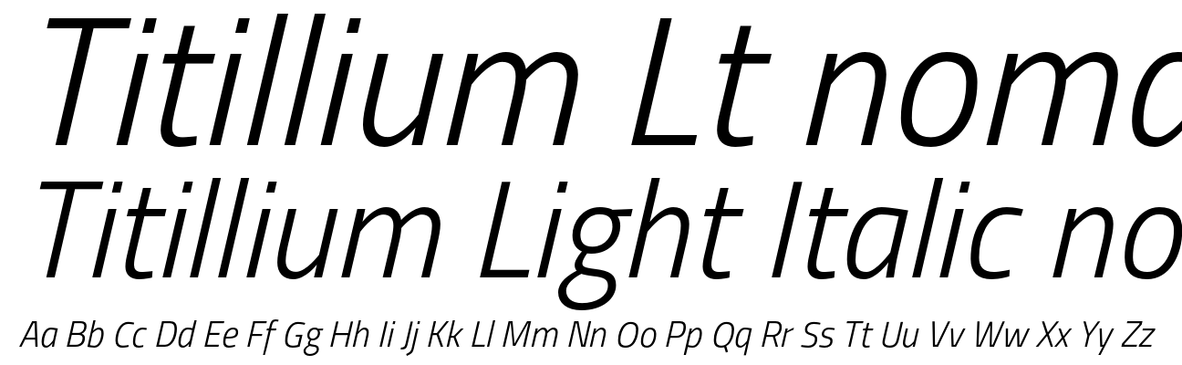 Titillium Light Italic