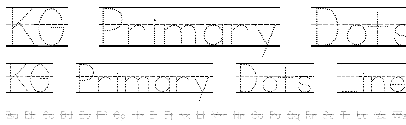 KG Primary Dots Lined NOSPACE