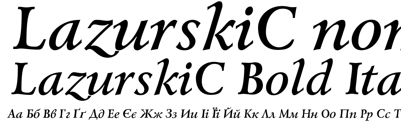 LazurskiC Bold Italic