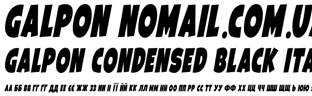 Galpon Condensed Black Italic