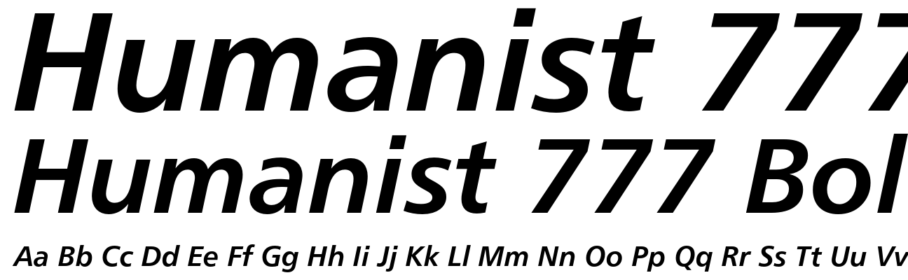 Humanist 777 Bold Italic