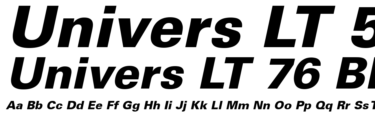 Univers LT 76 Black Oblique