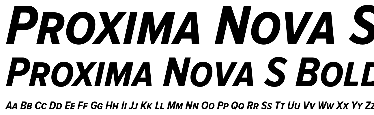 Proxima Nova S Bold Condensed Italic