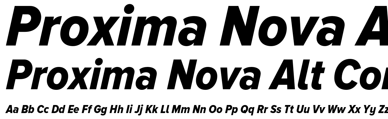 Proxima Nova Alt Condensed Extrabold Italic