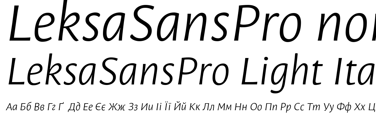 LeksaSansPro Light Italic